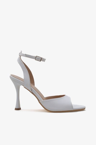 LOJO Women's Pointed Toe Ankle Strap Slingback Heeled Shoes Leron