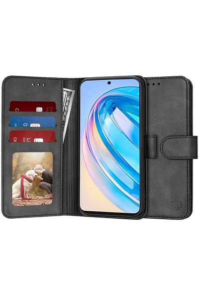 SKYDDAR INNOVATION Case for Honor X8a, Diary Book, book type, with Inner Wallet, Black, sticker set