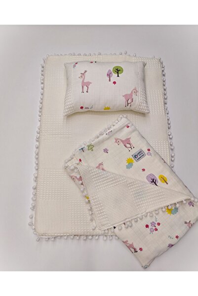 Lucky Kids طقم حفاضات مكون من 3 قطع على الوجهين، قماش الموسلين والبيكيه، بطان...