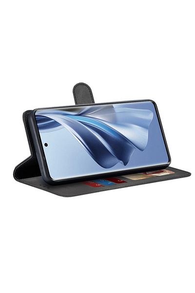 SKYDDAR INNOVATION Case for Oppo Reno10 / Reno10 Pro, Diary Book, book type, with Inner Wallet, Black, sticker set