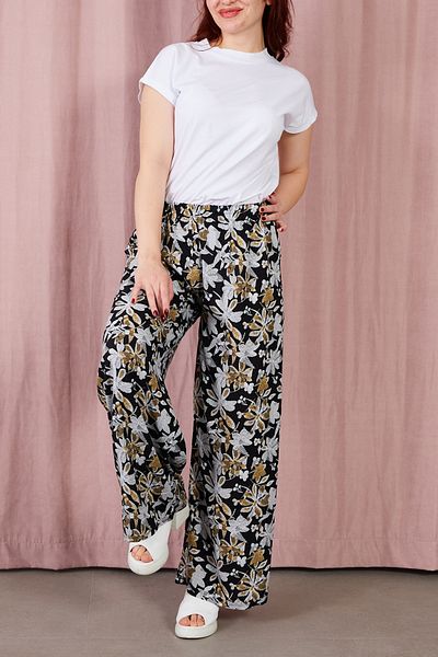 DPARİS Floral Patterned Wide Leg Trousers