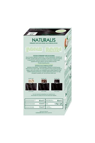 Neva Naturalis Permanent Hair Color – Vegan, Ammonia-Free, Long-Lasting, 100% Gray Coverage, Organic