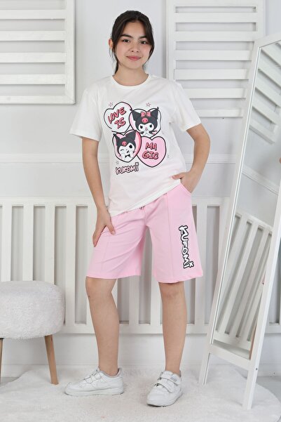ZUZUNGA Love Is Girl's Top Single Jersey Bottom 2 Thread Shorts Set
