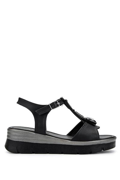 Tamer Tanca Women's Vegan Black Heeled Sandals