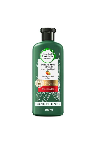 Herbal Essences Color Protect Sulfate Free Potent Aloe Vera + Mango Natural Conditioner for Dry Hair