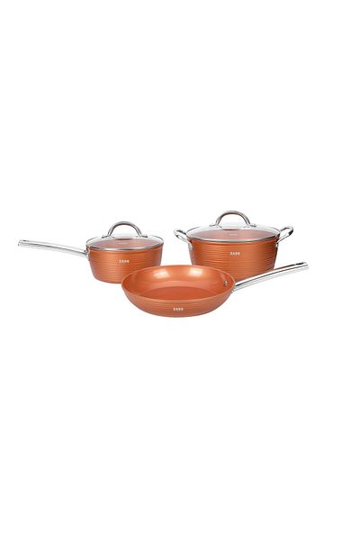 Zass Gourmet Zg-acs 04 Non-stick Pressure-cast Aluminum Cookware Set,