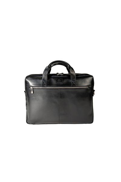 Exacompta Exactive Exacompta 17537E 15.6" double leather laptop briefcase, black