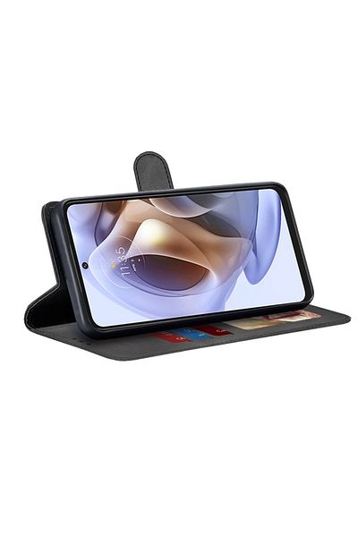 SKYDDAR INNOVATION Case for Motorola Moto G31 / Moto G41, Diary Book, book type, with Inner Wallet, Black, sticker set