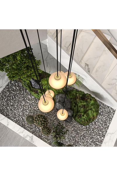 Ucandle Gold LED Cylindrical Pendant Light
