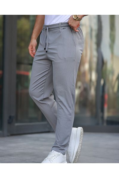 viperkombin Erkele Premium Stretch Fabric Star Παντελόνι Viscose Μικτό Λεπτό με Πίσω Τσέπη