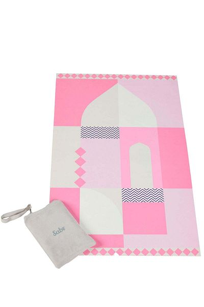 Sabr 'Al Ula' Compact Prayer Mat (pink)