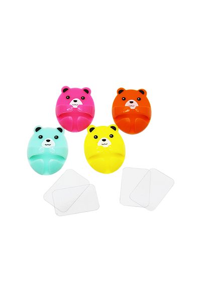 Emperium 4 Pieces Colorful Big Teddy Bear Cable Handle (5122)