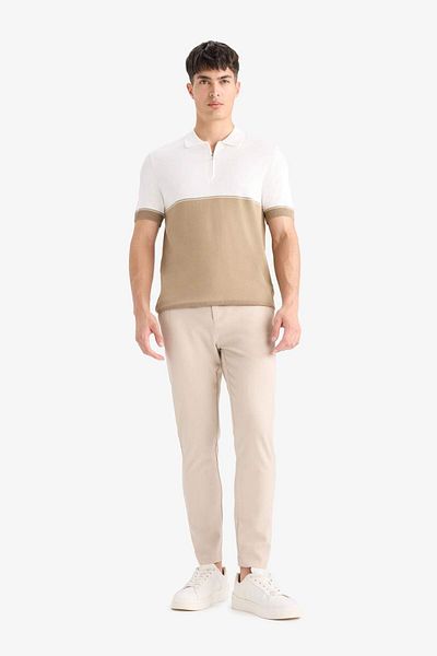 DeFacto Πλεκτό με κοντό μανίκι Polo Neck Standard Fit E4895ax25sm