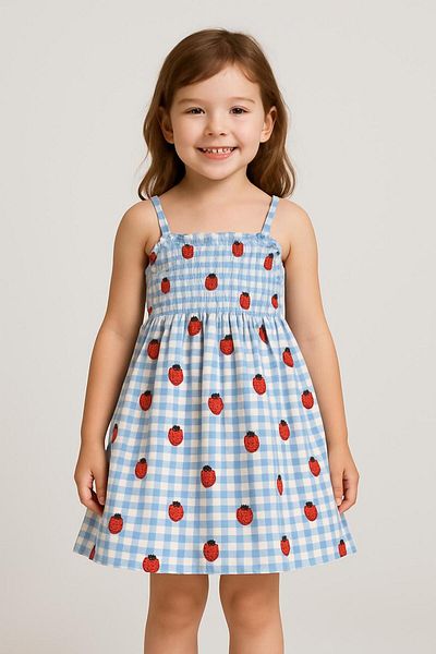 Pollito Girl's Strawberry Dress