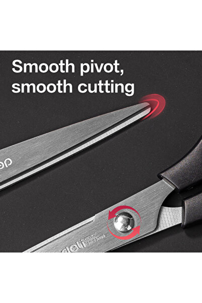 Deli EM600 Scissors 170mm Black, Red – ideal for office and home cutting