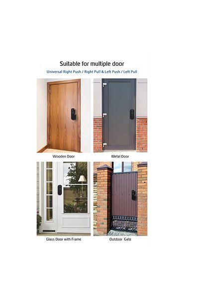 SUMTECH Smart Door Lock |   Fingerprint Reader, Key, Card, Indoor and Outdoor