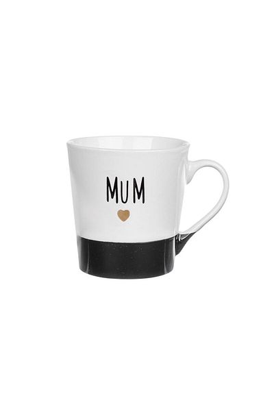 OEM Mug 220 ml, Mum Message, Black/White, 8.4x8 cm