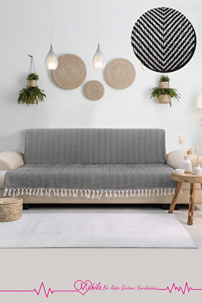 Mahila غطاء مقعد قطني كلاسيكي |   غطاء مقعد بنمط حراشف السمكة مقاس 180 × 210 سم