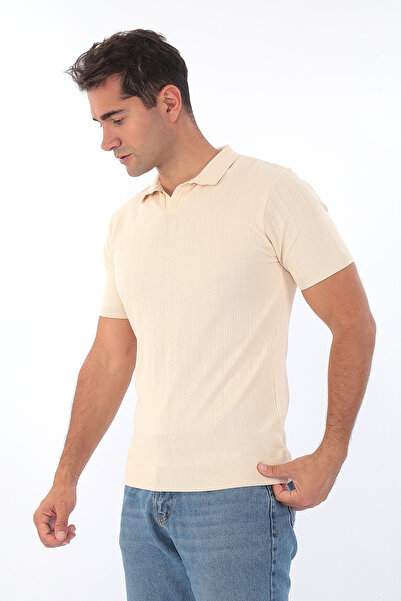 monox Tricou pentru bărbați, cu gât polo, sport, tricotaj de vară