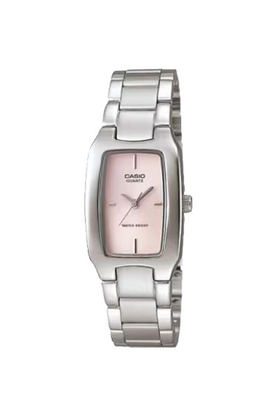 Casio ساعة كاسيو النسائية التناظرية ذات الميناء الوردي - LTP-1165A-4C
