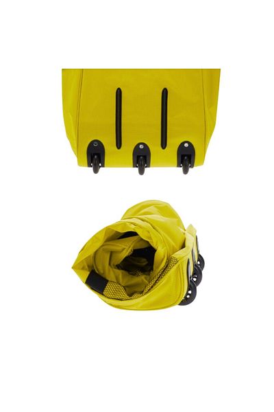 Maproworld Geantă de călătorie pliabilă cu roți, ProWorld – 110 litri, 80x32x37 cm, Galben neon