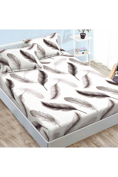NufJoy Finet Gros Elastic Fitted Sheet Set for Mattress 160x200 cm and 2 Pillowcases 50x70 cm
