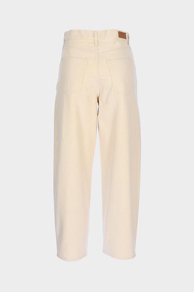 CROSS JEANS Ariana Ecru High Waist Zippered Mom Jean Trousers C 4525-190