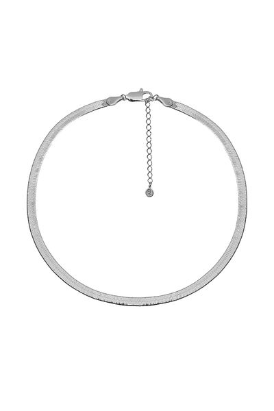 ohmygod jewelry Colier Herringbone din Argint, 35 Cm - Genesis Silver