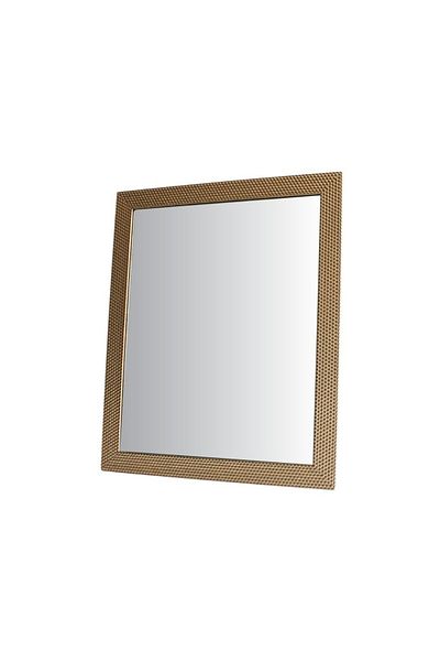 Gift Design Wall mirror, rectangular, copper frame, plastic, 56 x 46 cm