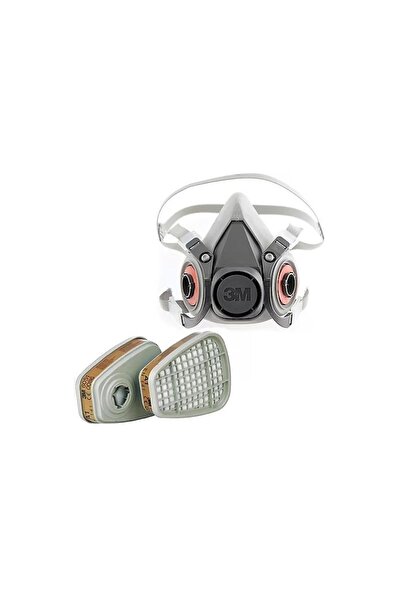 3M 6300 Yarım Yüz Gaz Maskesi+6051 A1 Filtresi