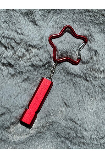 ZephiaStore سلسلة مفاتيح على شكل نجمة حمراء كارابينا مزدوجة الديسيبل