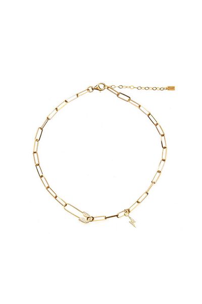 ohmygod jewelry Colier cu Cristale din Argint si Argint Placat cu Aur – Cleo