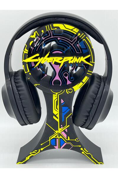 KEMX Bilgisayar Kulaklık Standı Kulaklık Tutucu CyberPunk Yayıncı ve Oyuncu A...
