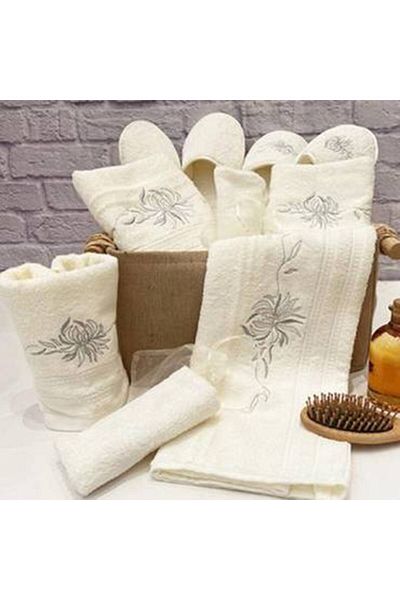 Canon Cannon Luxury Cotton Couples Bathrobe Set - 14 Pieces, Sugar & Sugar