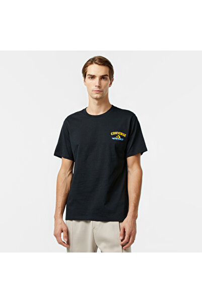 Converse Erkek Baskılı Siyah T-Shirt