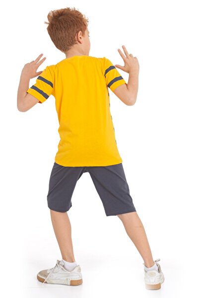 CiciTime Çocuk Modası Boy's Capri Casual Set with Summer Shorts