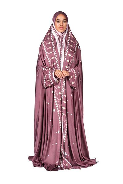 Sabr 'Lahore' Prayer Dress, Burgundy, 170cm, S-M