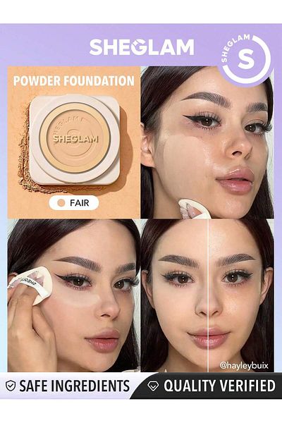 SHEGLAM Skin-Focus High Coverage Powder Foundation-Fair