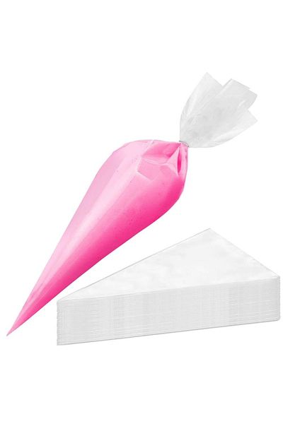 Springos Set of 100 Springos decoration bags, 34 x 24 cm, polyethylene, white