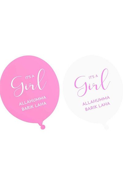 Peacock Supplies Baby Girl Party Balloons Pack of 10 - Pink Balloons for Baby Showers and Birthday C