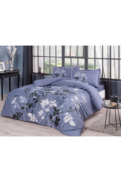 Taç Pamuk Saten Nevresim Takımı Clement Mor Çift Kişilik