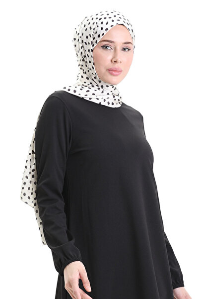 sefamerve Kol Ucu Lastikli Mevsimlik Tunik 8753-01A Siyah