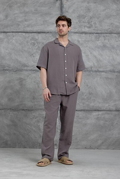 NOMARC Smoked Nmrc Muslin Short Sleeve Oversize Shirt