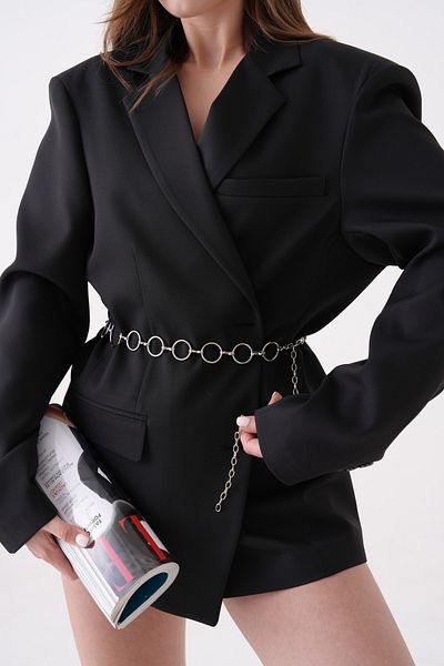 WOMAN VISION Accesoriu inel de argint pentru femei, curea cu lanț 7700