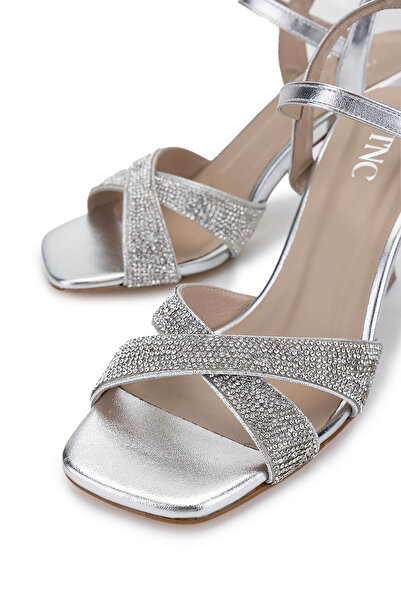 Tamer Tanca Women's Genuine Leather Lame Heeled Shoes