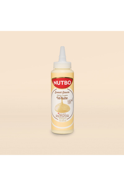 NUTBO Tatlı Sos Beyaz- Waffle& Krep& Pankek& Churros& San Sebastian& Kruvasan& Dondurma Sos 300 gr