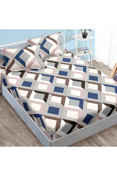 NufJoy Finet Gros Elastic Fitted Sheet Set for Mattress 160x200 cm and 2 Pillowcases 50x70 cm