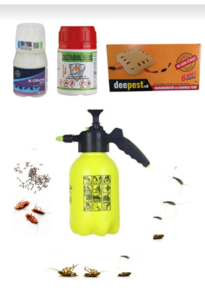 Bayer Kalorifer Böceği Gümüş Böceği Karınca İlaçlama /K-OthreneSC50/DeltaRok/Deepest Tablet 6lı/2LT Pompa