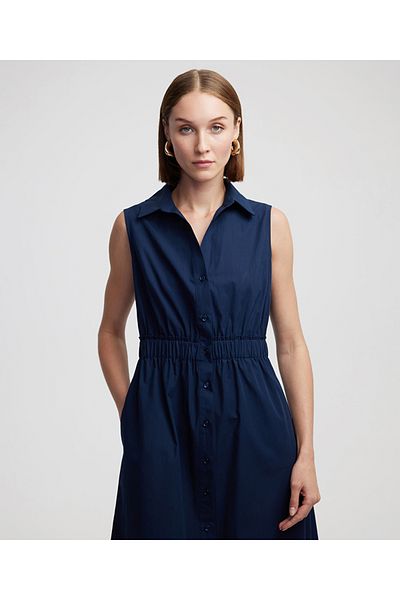 İpekyol Poplin Shirt Dress with Drawstring Waist