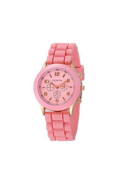 Geneva Silicone Band Woman Watch - Pink